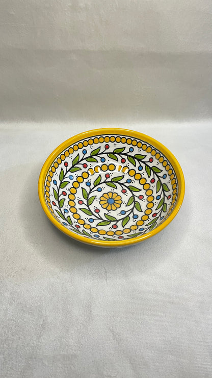Keramik Schalen 15 cm Traditionelle gelbe Farbig