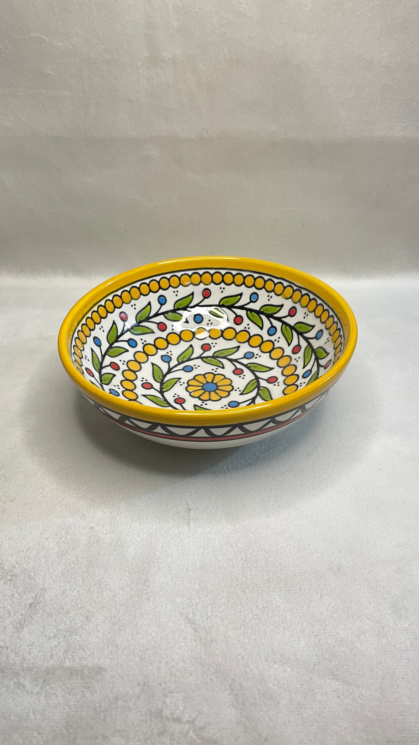 Keramik Schalen 15 cm Traditionelle gelbe Farbig