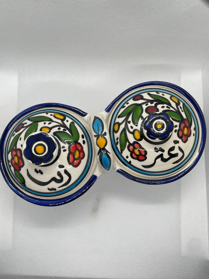 Aufbewahrungsschale S für Olivenöl und Zaatar mit Deckel