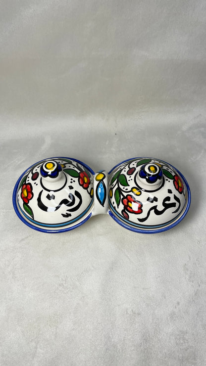 Aufbewahrungsschale L für Olivenöl und Zaatar