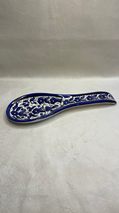 Servierteller im Löffel form blau