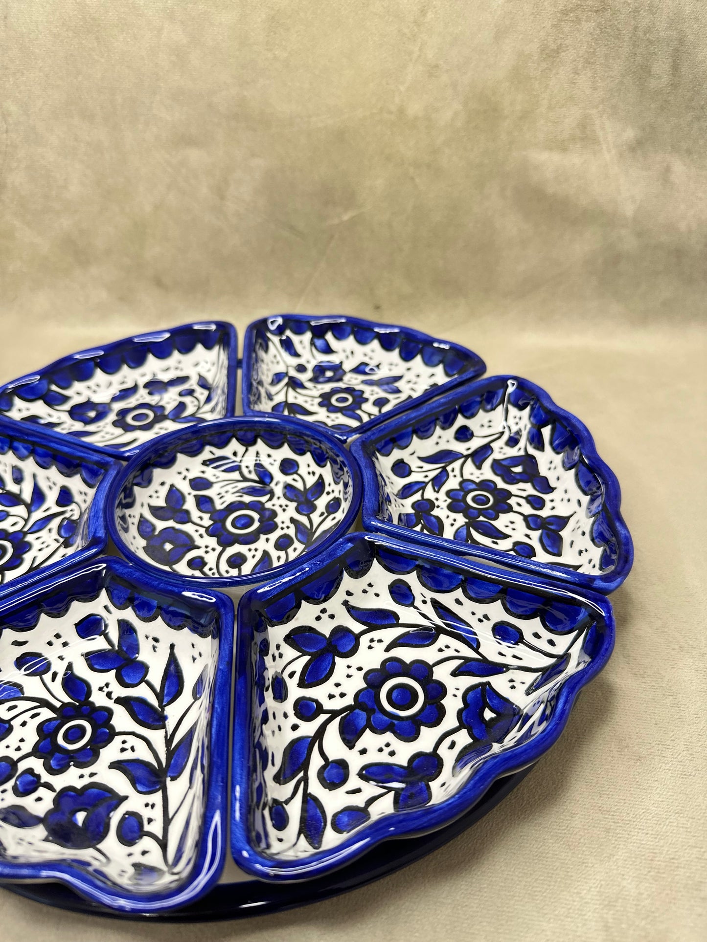 Dip/Snack setschale Blau 31x06 cm