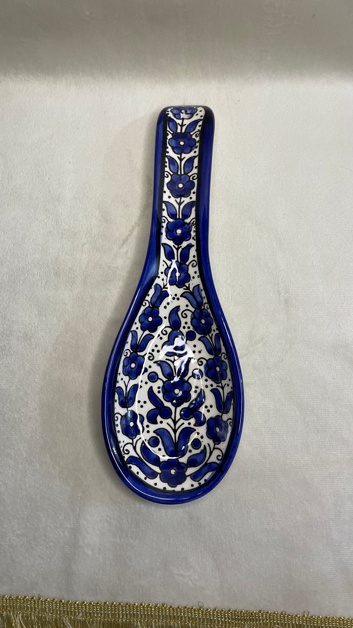 Servierteller im Löffel form blau