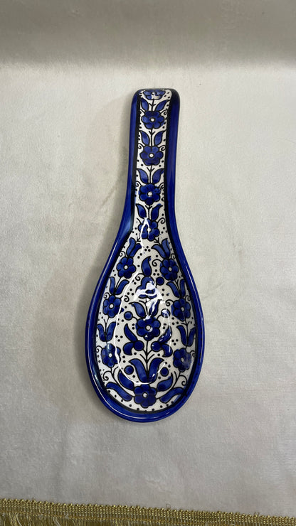 Servierteller im Löffel form blau