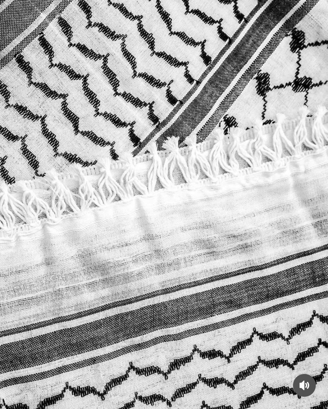 Handgefertigte Kuffiyeh schwarz weiß