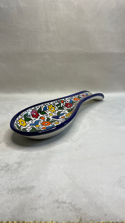 Servierteller im Löffel form farbig