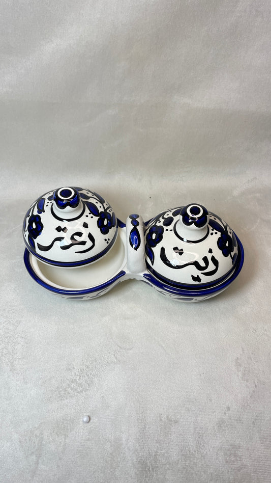 Aufbewahrungsschale L für Olivenöl und Zaatar