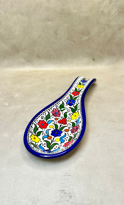 Servierteller im Löffel form farbig