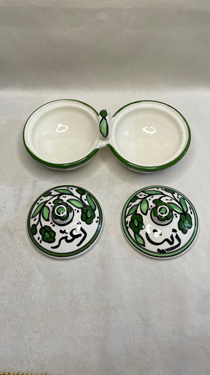 Aufbewahrungsschale S für Olivenöl und Zaatar mit Deckel