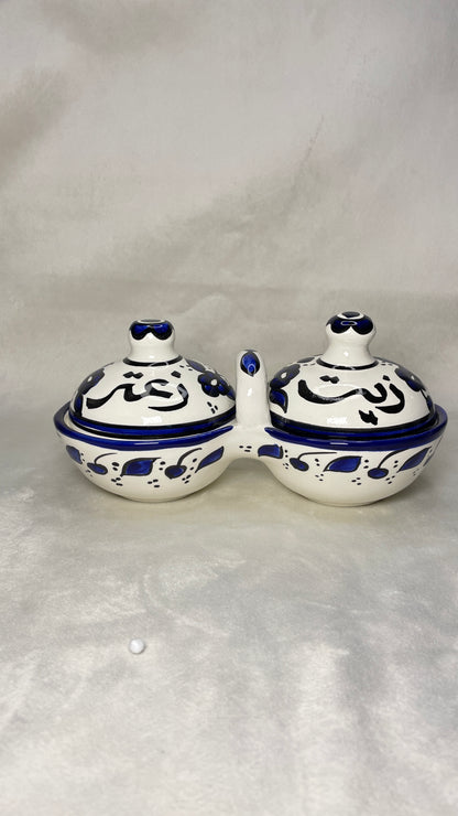 Aufbewahrungsschale L für Olivenöl und Zaatar