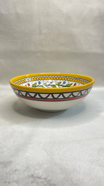 Keramik Schalen 15 cm Traditionelle gelbe Farbig