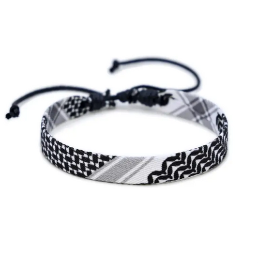 Armband kufiya muster Schwartz